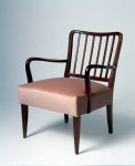 Židle s područkami z jídelny bytu Karla a Margarety Painsippových, design Felix Augenfeld, výroba Werkstätte Karl Schreitel, Wien, kolem 1935