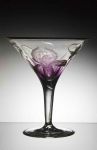 Pohár na šampaňské, 1900–1901, bezbarvé sklo, kupa zdola fialově podjímaná, volně tvarováno  ©UPM, Foto: Gabriel Urbánek, Ondřej Kocourek