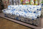 01 Sofa 3031, Svenskt Tenn, 40.-50. léta, buk, čalounění, textilie La Plata