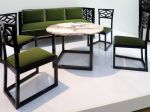 04 Čalouněný nábytek z domu Hermanna Wittgensteina, Josef Hoffmann, Wiener Werk­stätte, černě mořený stříbrný dub, čalounění samet