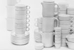 Hans (Nick) Roericht, stackable hotel tableware »TC 100«, 1958/59, © HfGArchive / Museum Ulm, photo: Wolfgang Siol, 1961