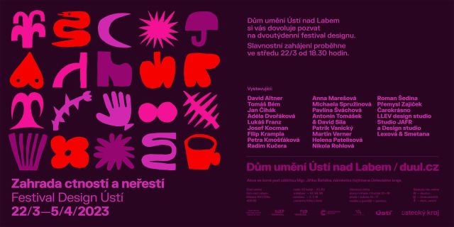 Festival Design Ústí a Zahrada ctností a neřestí - pozvánka