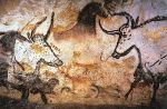 Známá prehistorická malba jeskyně Lascaux připomíná počátky vizuální gramatiky.