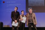 Sponzor ceny Nadace českého výtvarného umění  M. A. Jan Hora s oceněnými studenty Adriánem Gubricou a Barborou Němcovou. 